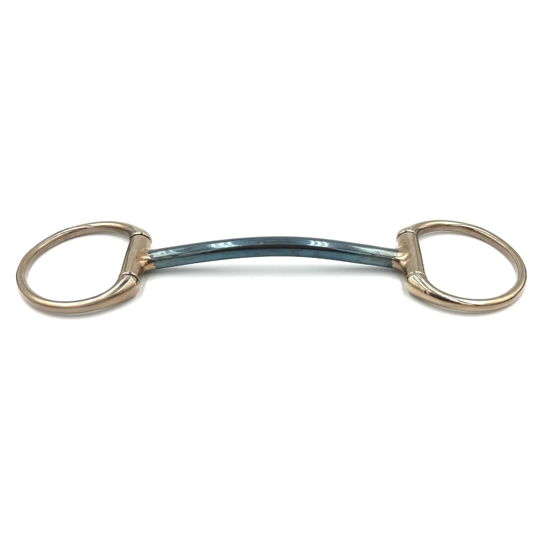 ES0019 Gebiss Olivenkopfstange Stangengebiss mit Sweet Iron aus Edelstahl Ringdurchmesser 70 mm Gebissstärke 12 mm (13.5 cm)