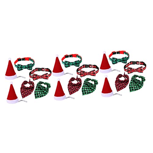 iplusmile Conjunto De Natal Para Animais De Estimação 18 Peças Babador Para Cachorro De Natal Lenço