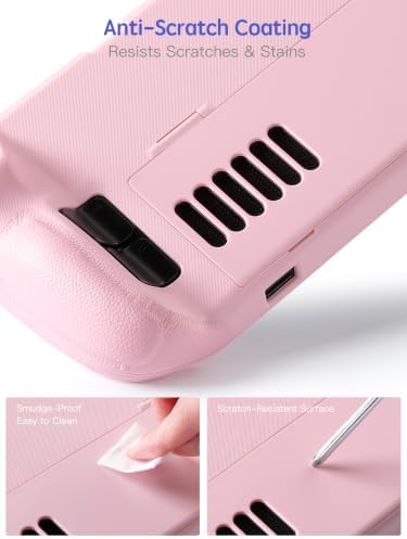UYIYE Case for Steam Deck OLED & LCD, Cute Pink Protective Cover with Stand — view 6