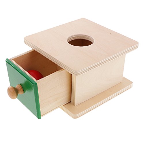 Sharplace Materiale Montessori Scatola Da Infilare Di Legno Giochi Educativi Per Bambini Geometria Cubo Pallina Rubrica Cilindro - Sfera