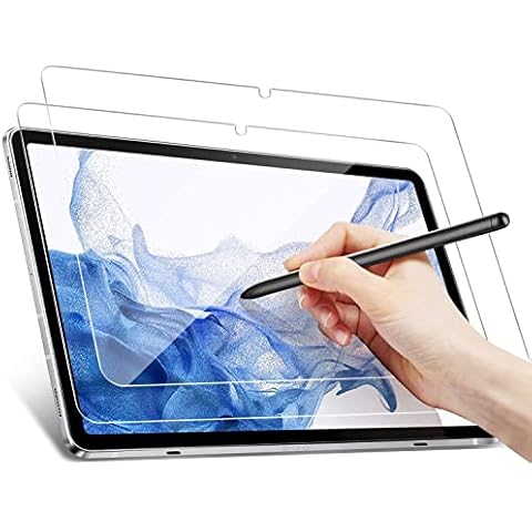 Benazcap Screen Protector For Samsung Galaxy Tab S8 PLUS 2022 /S7 FE 2021 / S7 Plus 12.4 2020, Clear Tempered-Glass Flim Screen Protector for Samsung Galaxy Tab SM-X800/T730/T733/T736/T738, 2 Pack Cover