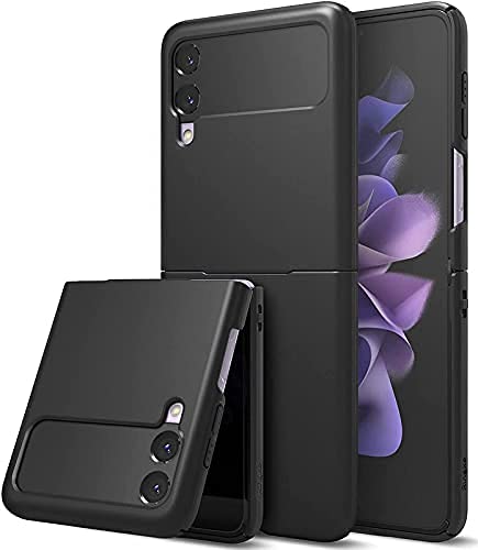 Shockproof Premium Hard PC Shockproof Lightweight Protective Phone Back Cover for Samsung Galaxy Z Flip3 5G / Samsung Galaxy Z Flip 3 5G ( Black )