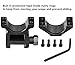 TACwolf 4 Pack Scope Rings 1 Inch High Profile Scope Mounts for Picatinny Weaver Rail
