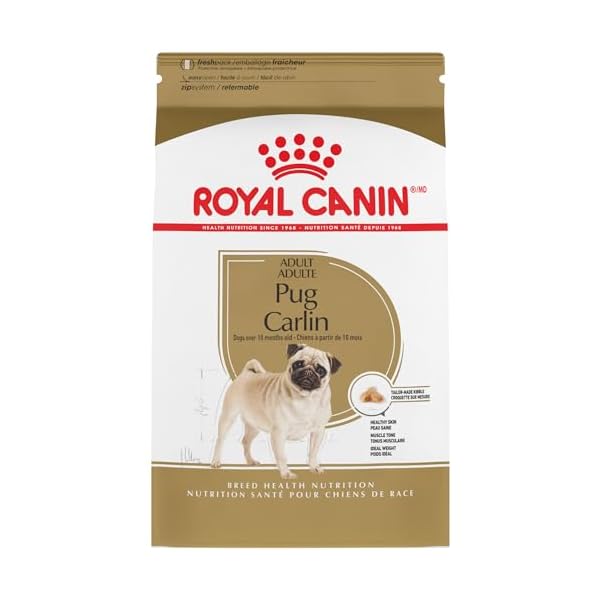 ROYAL CANIN Breed Health Nutrition Pug Adult Dry Dog Food, 10-Pound by Royal Canin