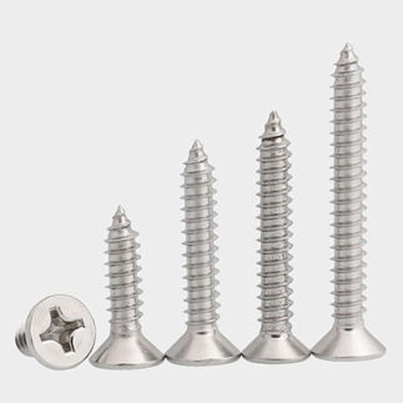 M2.2 M2.6 Phillips Screw Countersunk Head Bolts Flat Head Self-Tapping Screws Bolts 6-20mm Length - (Size: M2.2 x16mm(100pcs))