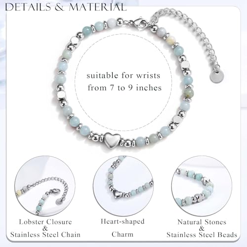 Bracelet Gifts for Girls Women, To My Daughter Granddaughter Niece Sister Natural Stone Beaded Bracelet Christmas Valentines Mothers Easter Graduation Birthday Gifts for Girls Her Women3