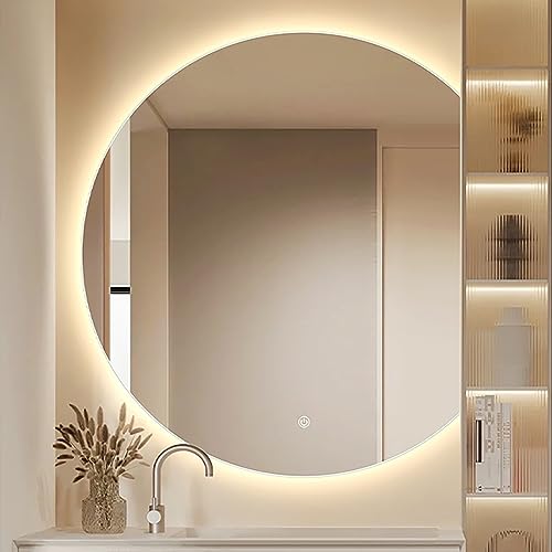 Miroir rétroéclairé LED asymétrique avec reflet HD net - 2