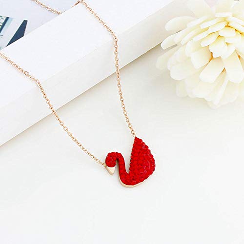 Preisvergleich Produktbild 18 Karat Roségold Halskette Lady Clavicle Chain, Einfache Persönlichkeit Anhänger Titan Stahlkette Paar Geschenke-K6