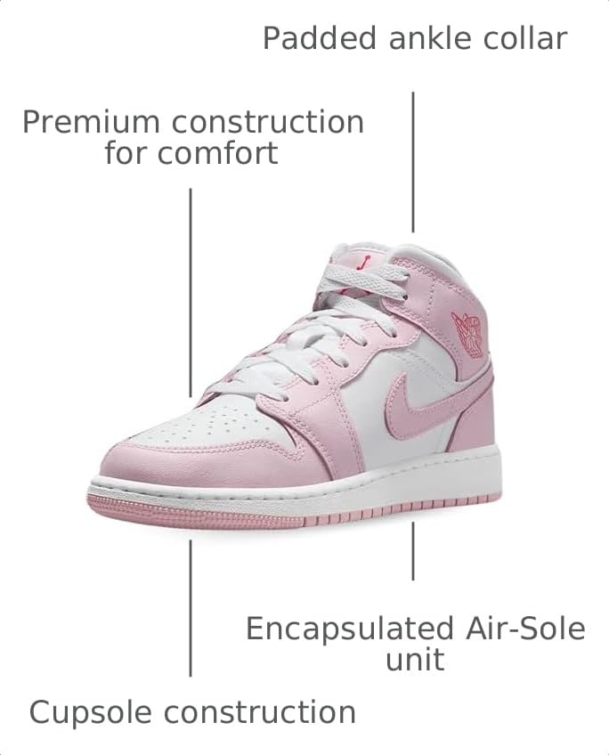 Image of Nike Youth Air Jordan 1 Mid Se GS Electro Orange