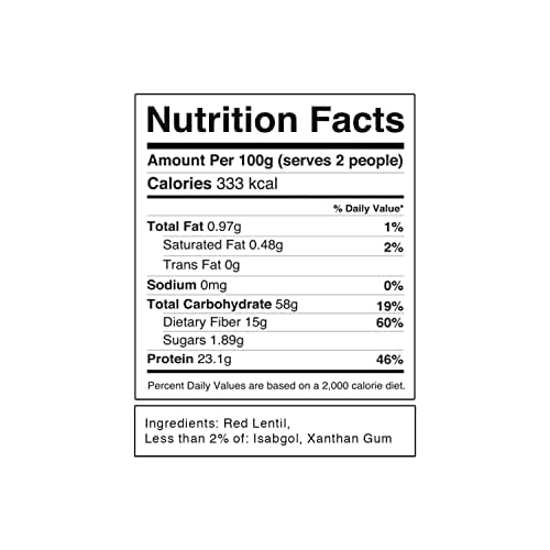 Image of Pink Harvest Farms Red Lentil Pasta | No Rice - No Maida | Vegan | Gluten Free | High Protein | (Red Lentil Fusilli Pasta, 200 g (Pack of 2))