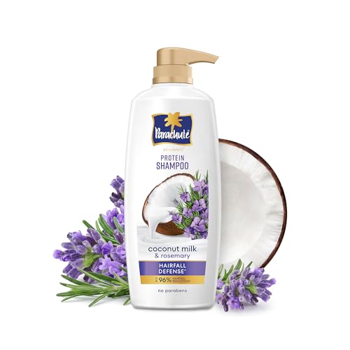 Image of Parachute Advansed Protein Shampoo with Coconut Milk & Rosemary | Up to 96% Hair Fall Reduction & up to 23X Hair Fall Control | Protein Lock Technology | Paraben free | For Men & Women | 1L