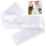 Aphohome Bride to Be Sash - Iridescent Foil Satin Bachelorette Party Decor, 160cm Long 9.5cm Wide Bridal Shower Gift,Bride Sash Bachelorette Party,Bride to Be Gifts