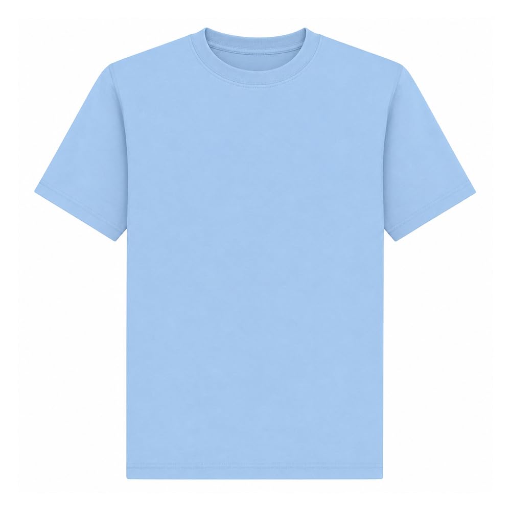 Fruit of the Loom Original Short Sleeve T-Shirt Sky Blue 3XL Cotton Tee