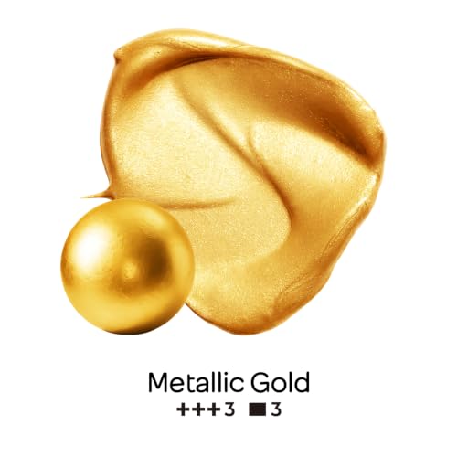 Image of Nicpro Metallic Gold Acrylic Paint, 8.45oz /250ml Large Gold Leaf Paint
