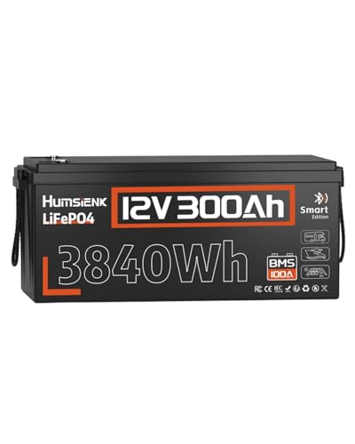 HumsiENK 12V 300Ah Bluetooth Battery