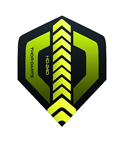 THOR-DARTS 9 pieces (3 set) F1 Ultra-Flights 150 Micron Flys Standard Shape A in Blue, Green, Yellow, Red, Wine Red, Light Blue, Mix. HD-280 Ultra Strong Premium Flight