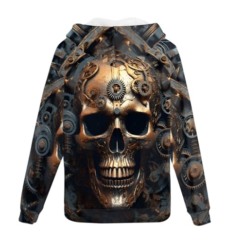 GLUDEAR Men's Realistic 3D Digital Print Pullover Hoodie Hooded Sweatshirt2