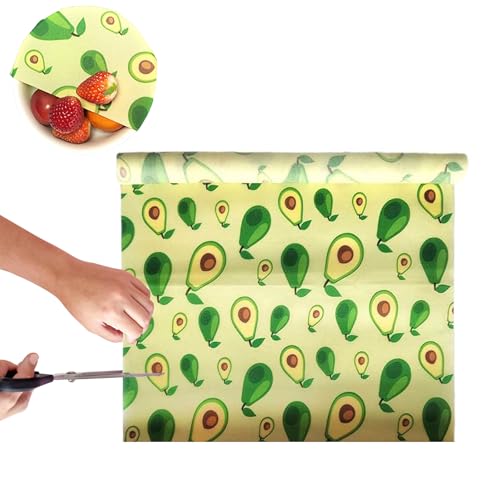 pclapora Envoltorio Cera de Abeja, Envoltorio Cera De Abejas Ecológicas, Algodón Orgánico Papel Encerado Reutilizable, para Sandwiches, Queso, Frutas, Verduras y Pan