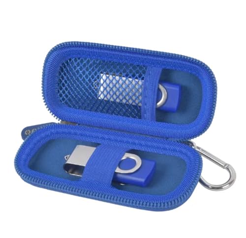 Fundas para unidad flash USB en color azul, lote de 3 soportes para tarjetas SD y memoria