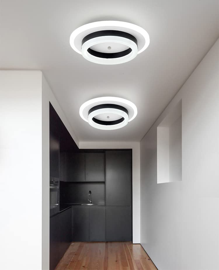 Moderne ronde LED plafondlamp met bewegingsdetector binnen sensorlamp Plafond Licht met bewegingssensor hallamp met sensor 24W 6000K plafondverlichting voor hal veranda garage trap garage kantoor lamp