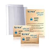 1. RFID/NFC Blocker Karten Set - für den perfekten Schutz All Ihrer Karten und den ePass Plus eine extra Starke glasklare original Reisepass Schutzhülle - Keine zusätzlichen Störsender am Körper