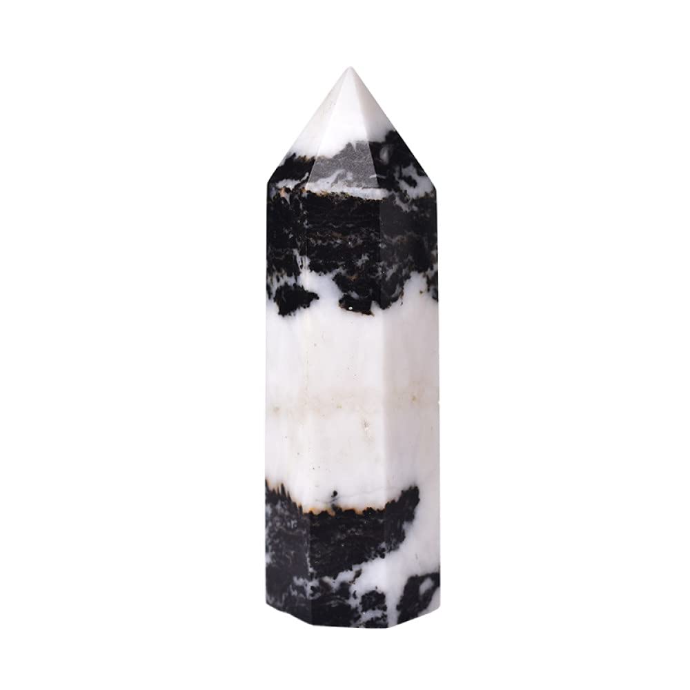 Bel ornement de quartz zèbre en obélisque à offrir pour la maison