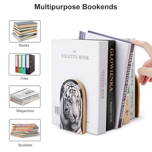 Sujetalibros de tigre blanco universal para evitar caídas de libros pesados 4