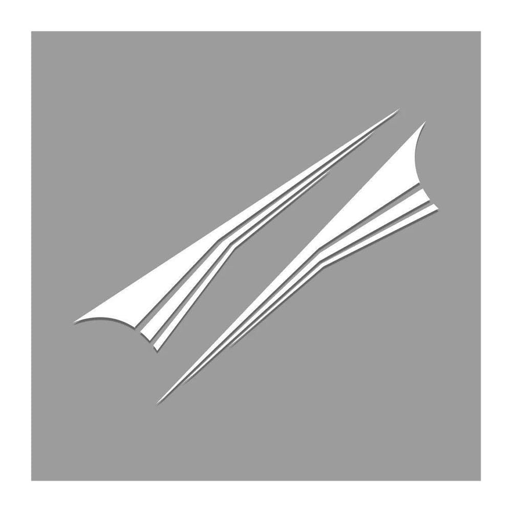 Decalcomanie per Auto Adesivi Laterali per Auto Styling Decalcomanie in Vinile PVC(Glossy White)