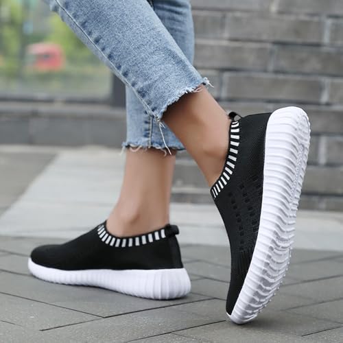 Women's Walking Tennis Shoes Slip On Athletic Casual Gym Comfortable Breathable Sneakers4