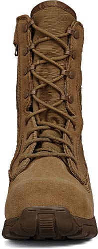 Belleville 8" OCP Air Force Combat Boots for Men - Tactical Boots for Men with EH Rated Composite Safety Toe - TR Adrenaline Traction Outsole - Coyote Brown Leather4