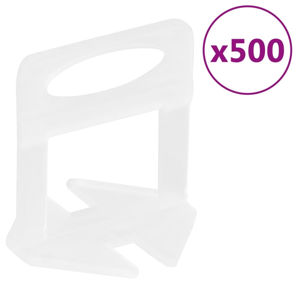 Sistema di livellamento per piastrelle con 250 cunei e 500 clip in polipropilene da 1,5 mm di spessore, con pinza regolabile per una posa precisa durante la costruzione e la ristrutturazione