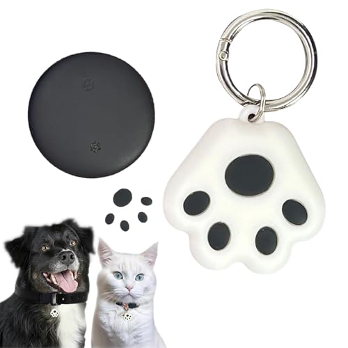 Starnearby Mini GPS Tracker Katzen Hunde Ohne ABO Kompatibel mit iOS oder Android mit Reflektierend Halsband Katze IP67 Wasserdicht Katzentracker Katzenhalsband mit GPS (1 Stück für iOS)