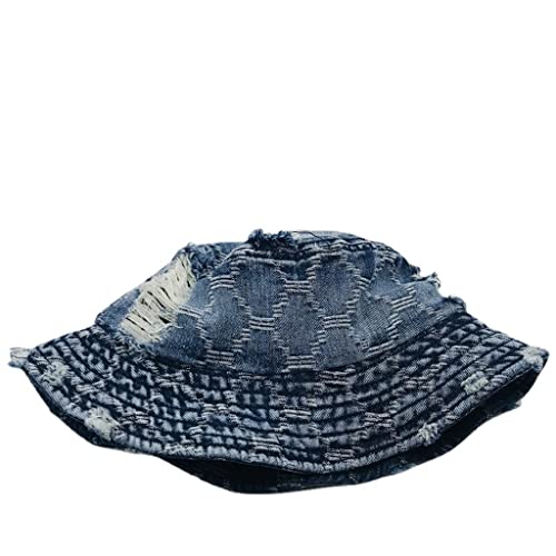 Chapeau de pêcheur jacquard de qualité supérieure texture effet jean vieilli