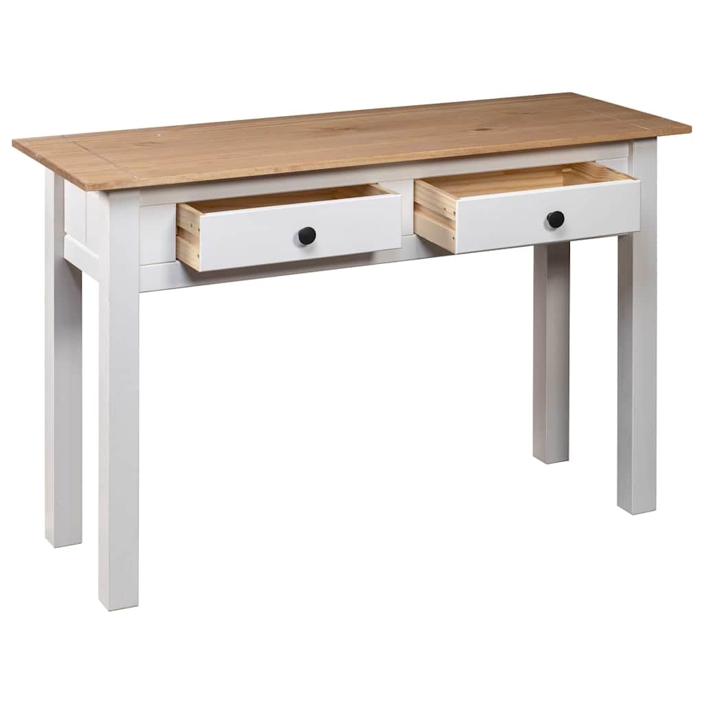 Tavolo consolle in legno di pino, 110 x 40 x 72 cm, colore: bianco