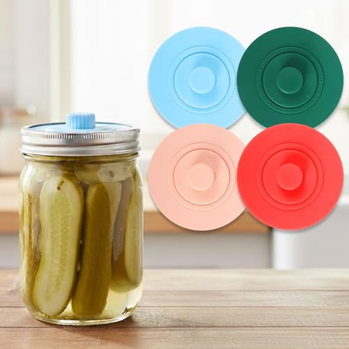 4-Pack Silicone Waterless Airlock Lids