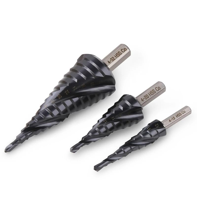 CROSSTAR M35 Kobalt-Stufenbohrer-Set (2-teilig) – TiAlN-beschichtet, Für Metall, Holz, Kunststoff – Schlagfest