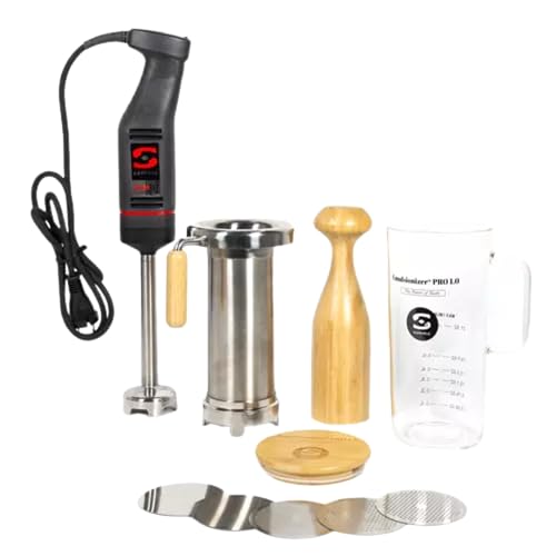 Image of Sammic XM-12 Hand Blender + Emulsionizer PRO 1.0 Bundle Pack, Professional 240W Immersion Blender with Variable Speed, 5 Interchangeable Discs, Borosilicate Jar & Enhanced Emulsion System (3030733)