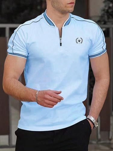 Image of Men's Solid Cotton Rich Polo T Shirt | Collar Tshirts | Half Sleeves | Plain-Regular Fit (Available in Plus Size and Combo Pack of 2)