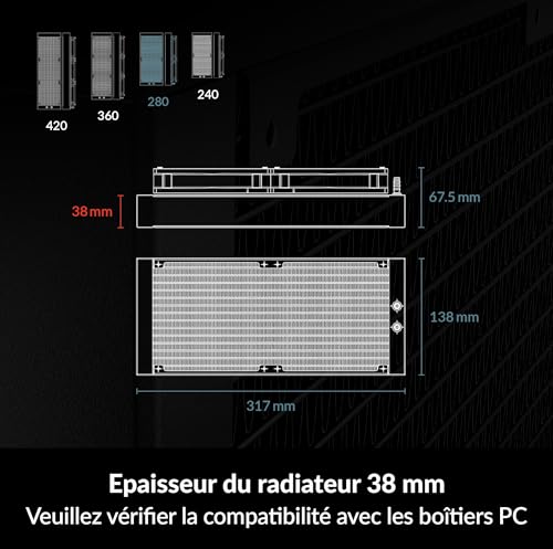 PC à refroidissement par eau ARCTIC Liquid Freezer III 280 A-RGB contre la surchauffe du CPU - 2