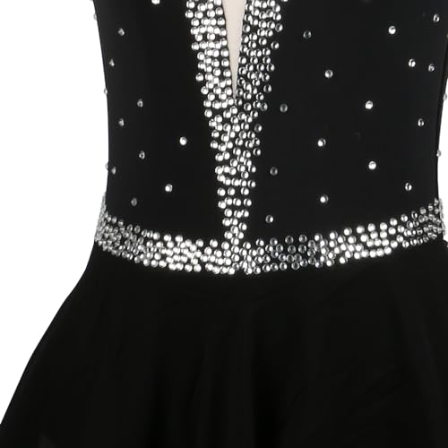 ZAGITOVA Vestido de patinação artística feminino para meninas saia patinação no gelo desempenho comp