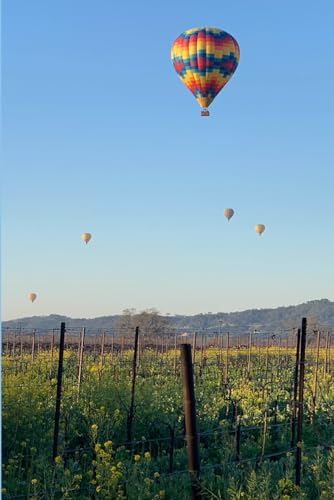 The Wellness Seed, Hot Air Balloons, Napa Valley, California Lined Journal