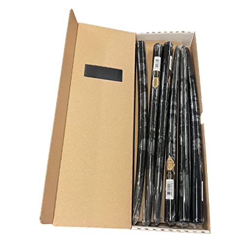 General Wax and Candle Co. Single Wrap Dinner Taper, Black, 15 inches