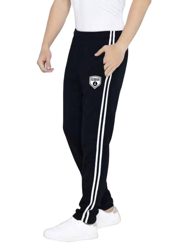 Latest Men Cotton Trackpants for Running, Jogging with Two Side Pockets (Black)-picture-18