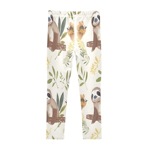 Bolaz Toddler Girls Leggings Printed Yoga Pants Leggings Cartoon Cute Sloth for Kids2