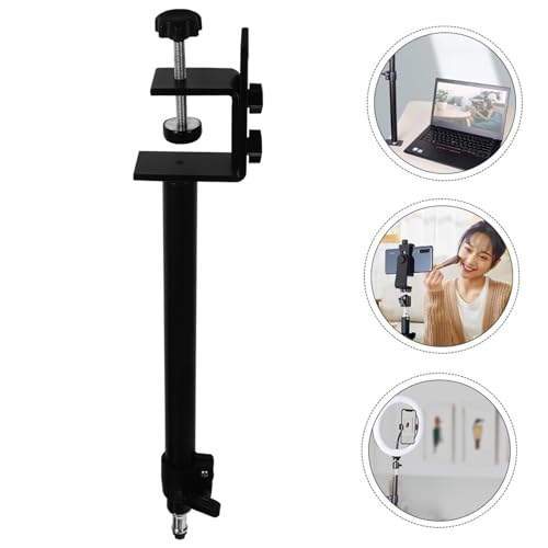 Image of Veemoon Telescopic Camera Stand Adjustable Video Light Light Mount for Desk Compatible Phone Clip and Photography Lighting Equipment