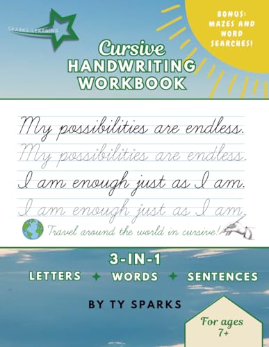 Cursive Handwriting Book: Travel Around the World in Cursive! (Sparks Learning)
