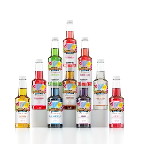 Hawaiian Shaved Ice Syrup Variety Pack - 10 Premium Snow ...