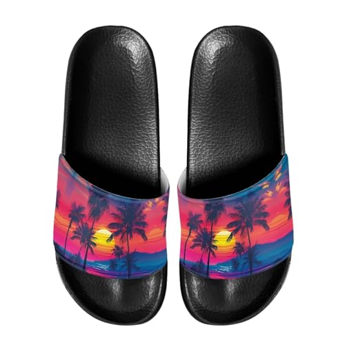 Image of Footwear for Mens Open Toe Athletic Sandals Anti-Slip Sole Slide Sandals Pillow House Flat Shoes Comfortable Slip On Slippers for Indoor & Outdoor