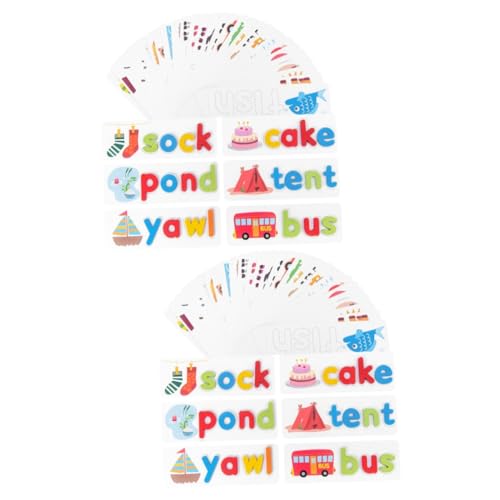 STOBOK Lernkarten-Set 2 Sätze Alphabet-Puzzle