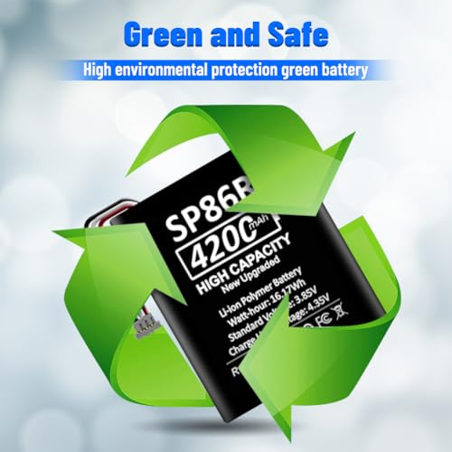 Ps Vita 2000 Battery, (New Upgrade) 4200mAh High Capacity Rechargeable Lithium-ion Battery for Sony PS Vita 2007, PCH-2007, PCH-2000, PSV2000 SP86R Battery with Repair Tool Kit